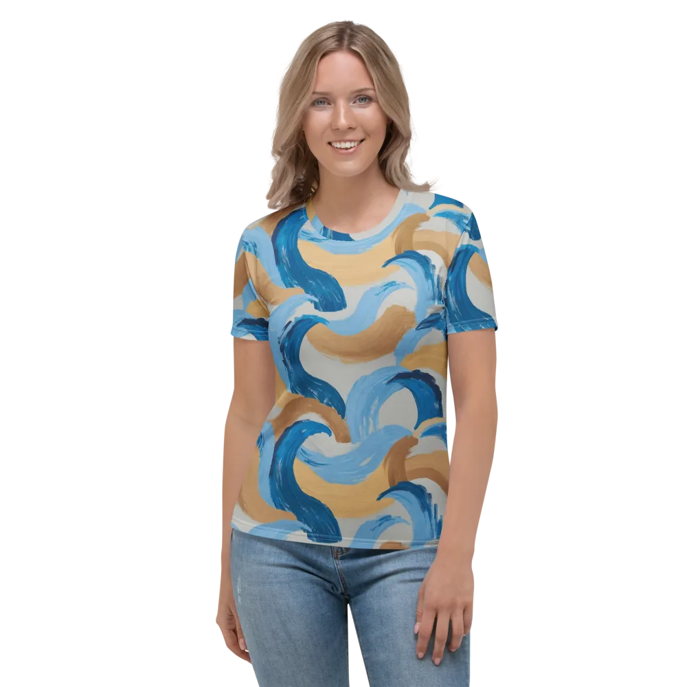 Ochre Swell on Women's Crew Neck T-Shirt — Front