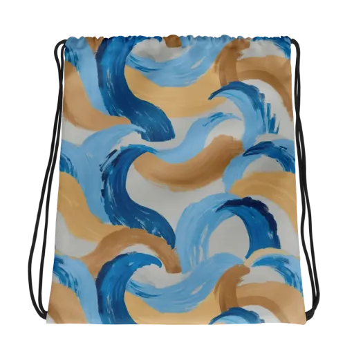 Ochre Swell on a Drawstring Bag
