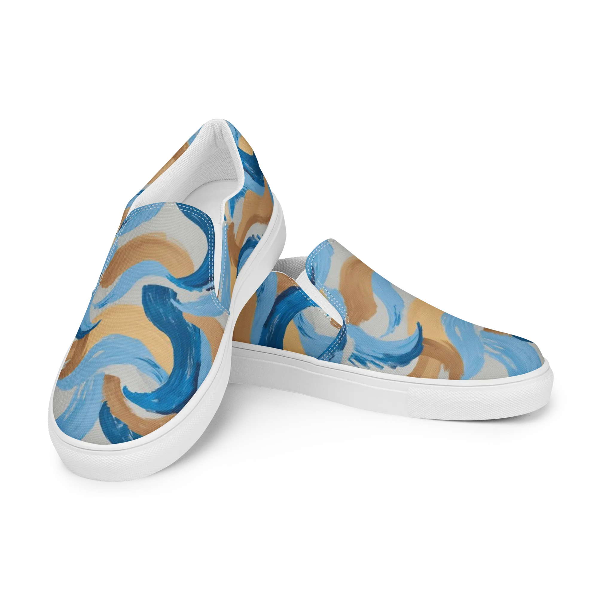 Ochre Swell on Women's Slip-On Canvas Shoes — Left Front