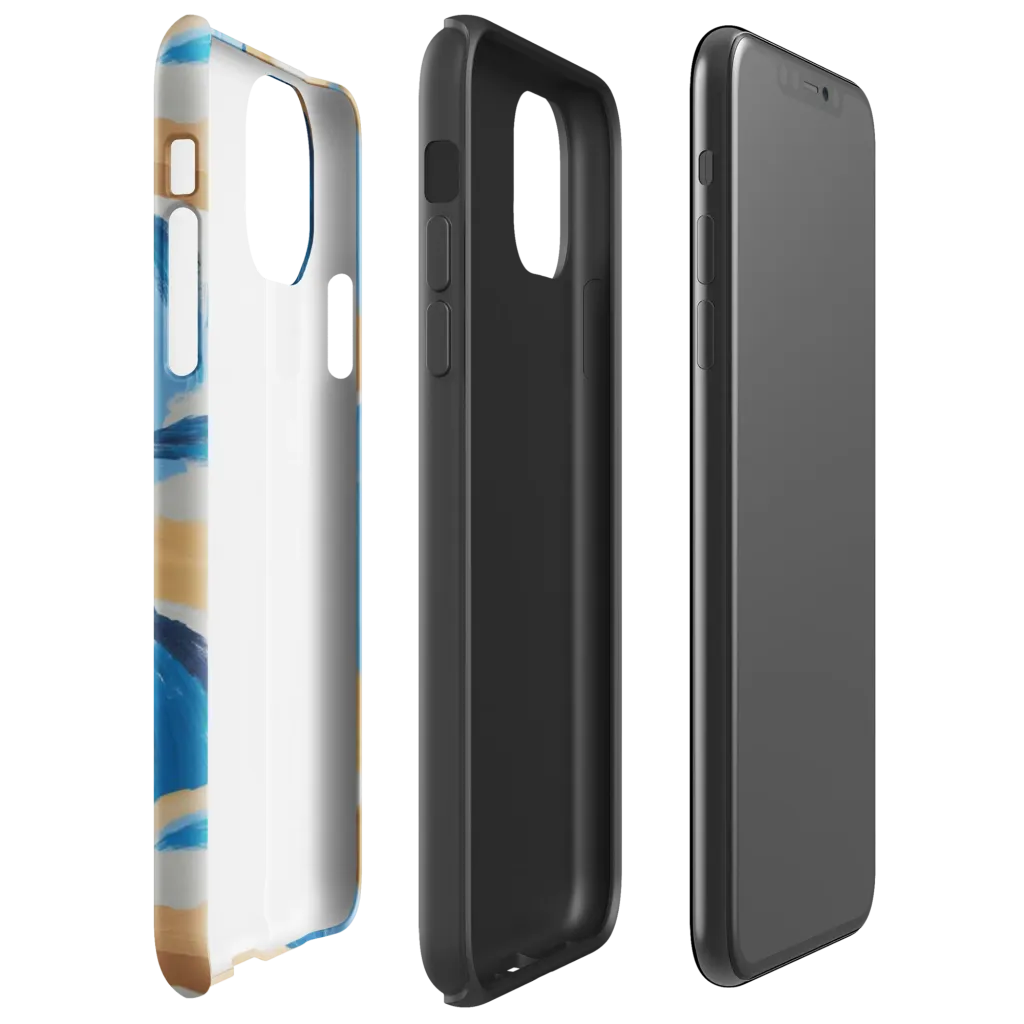 Ochre Swell on Tough Case for iPhone® — Right