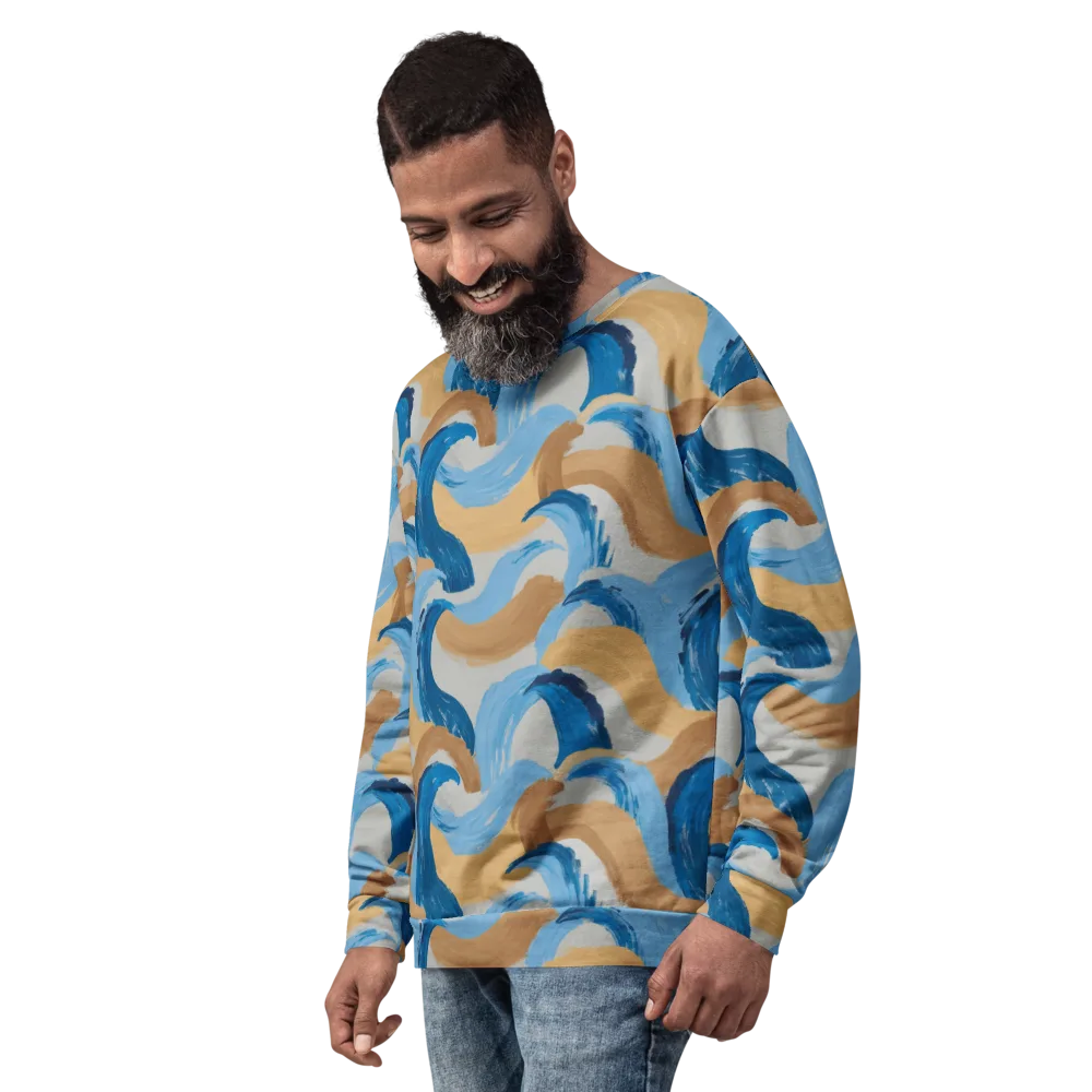 Ochre Swell on Sweatshirt — Left Front
