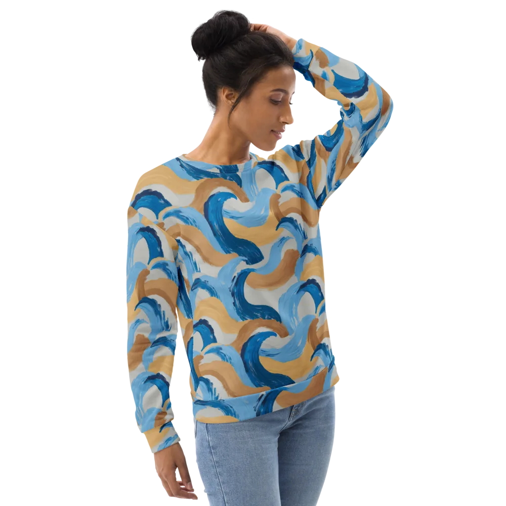 Ochre Swell on Sweatshirt — Right Front
