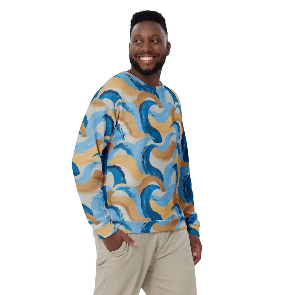 Ochre Swell on Sweatshirt — Front