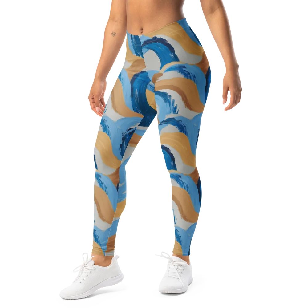 Ochre Swell on Leggings — Left Front