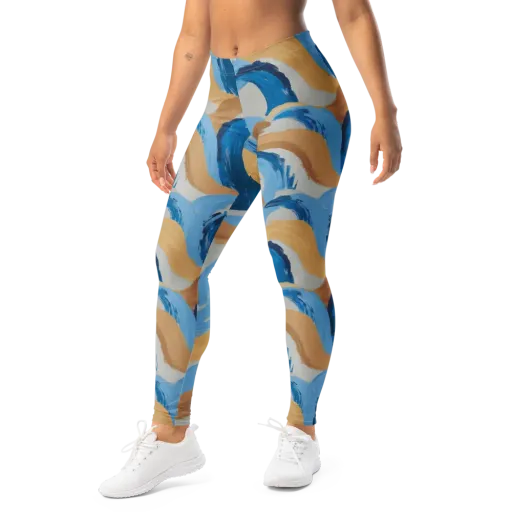 Ochre Swell on a Leggings