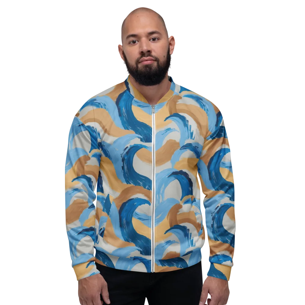 Ochre Swell on Bomber Jacket — Front