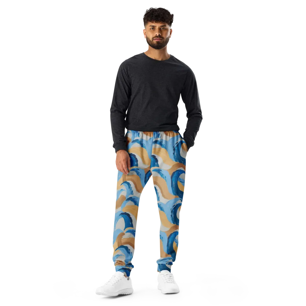 Ochre Swell on Men's Joggers — Front