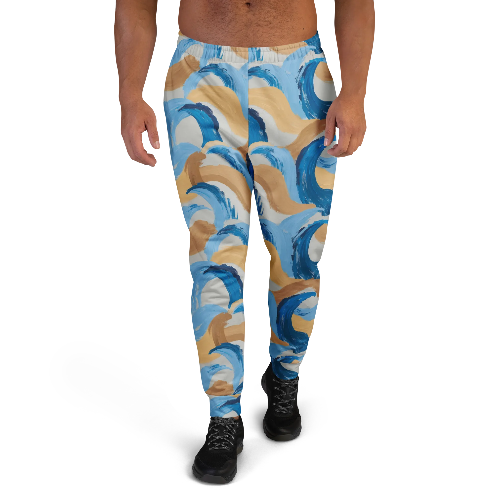 Ochre Swell on Men's Joggers — Front
