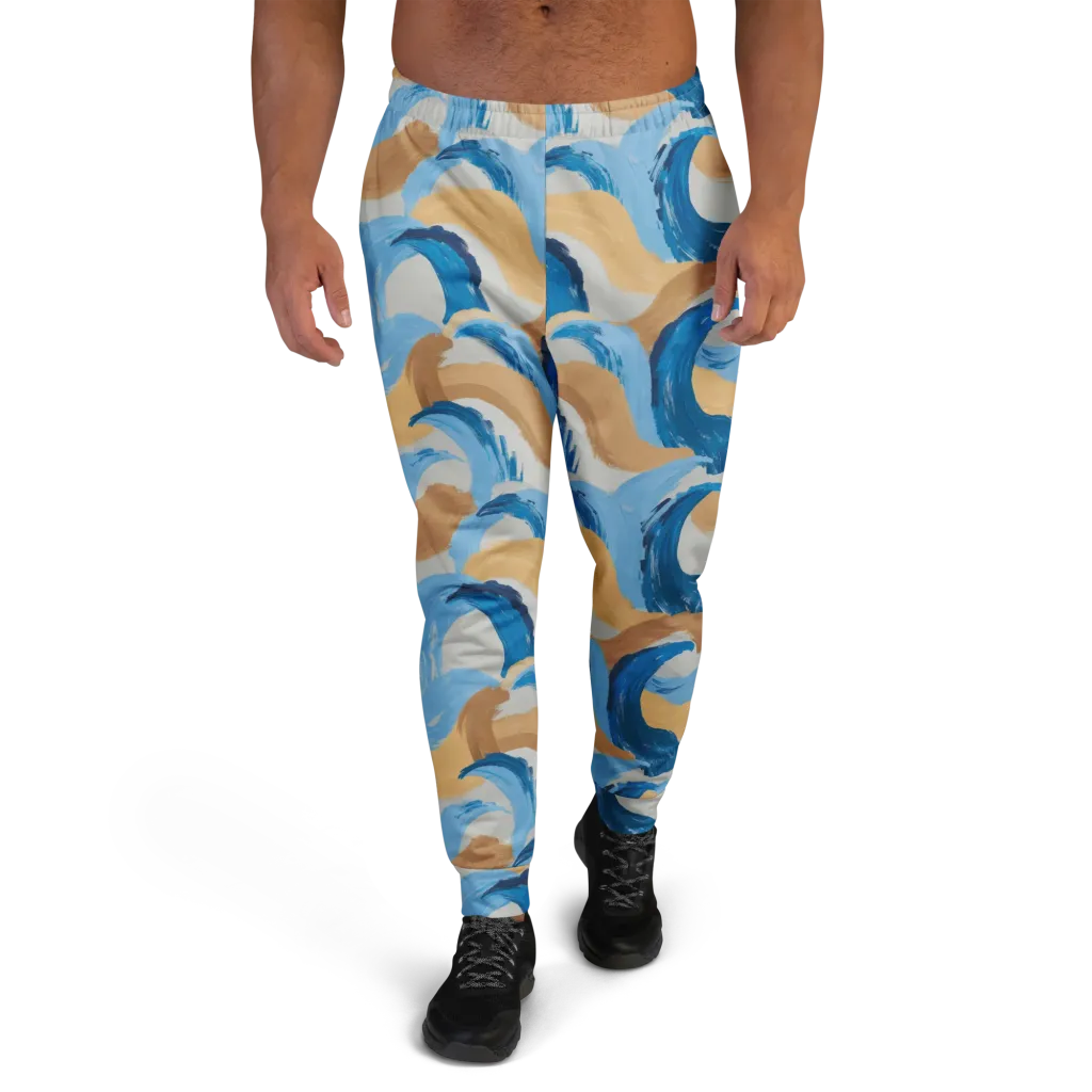 Ochre Swell on Men's Joggers — Front