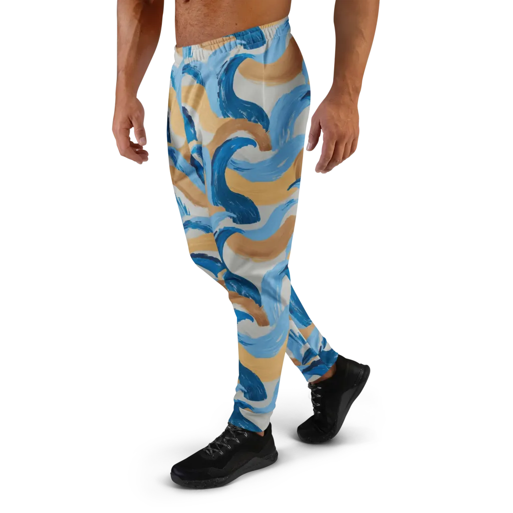 Ochre Swell on Men's Joggers — Left