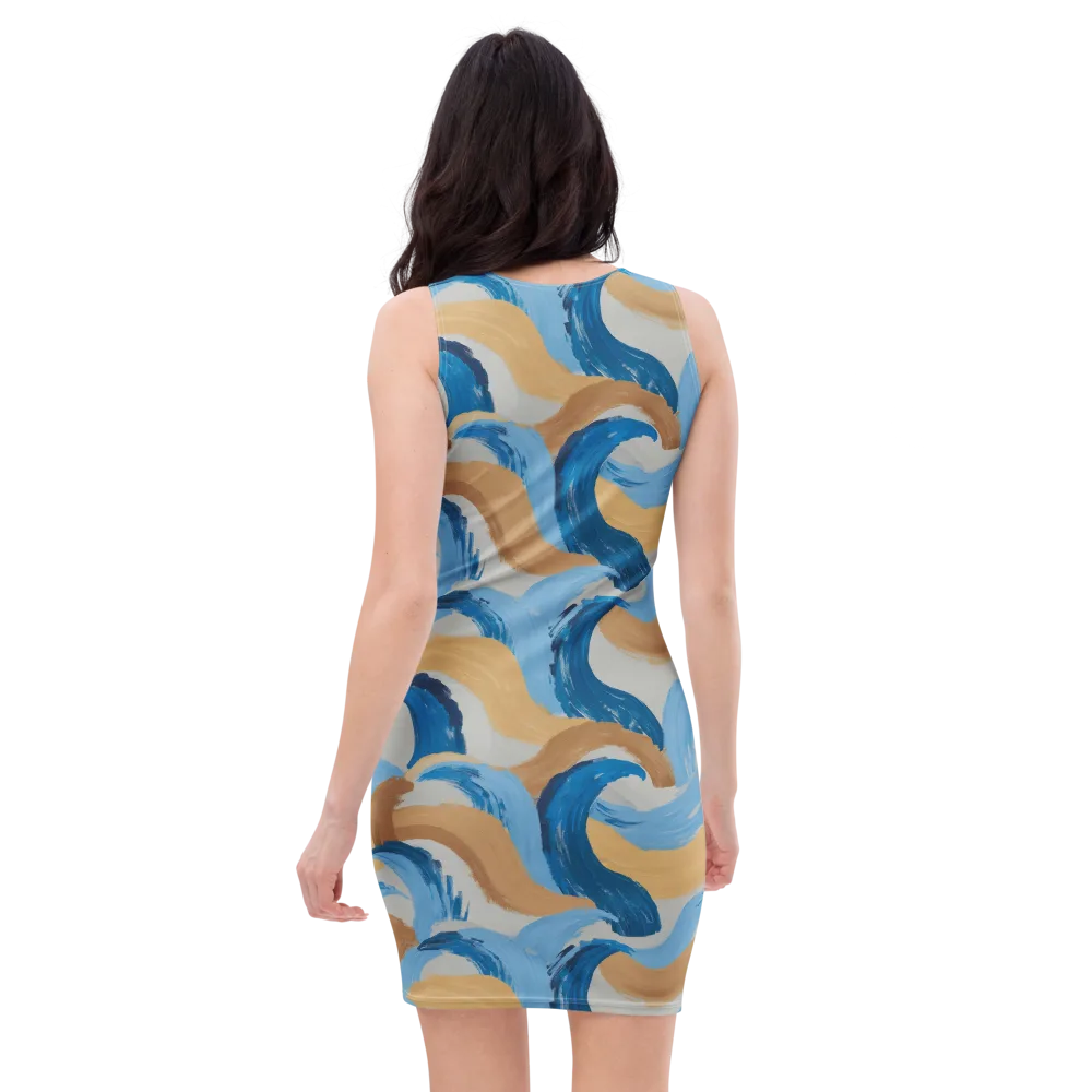 Ochre Swell on Bodycon Dress — Back