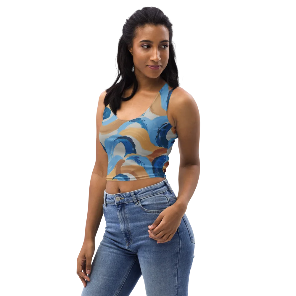 Ochre Swell on Crop Top — Left Front