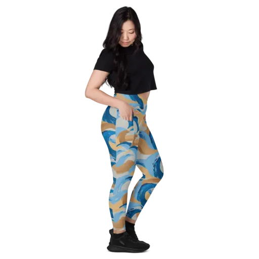 Ochre Swell on a Leggings with Pockets