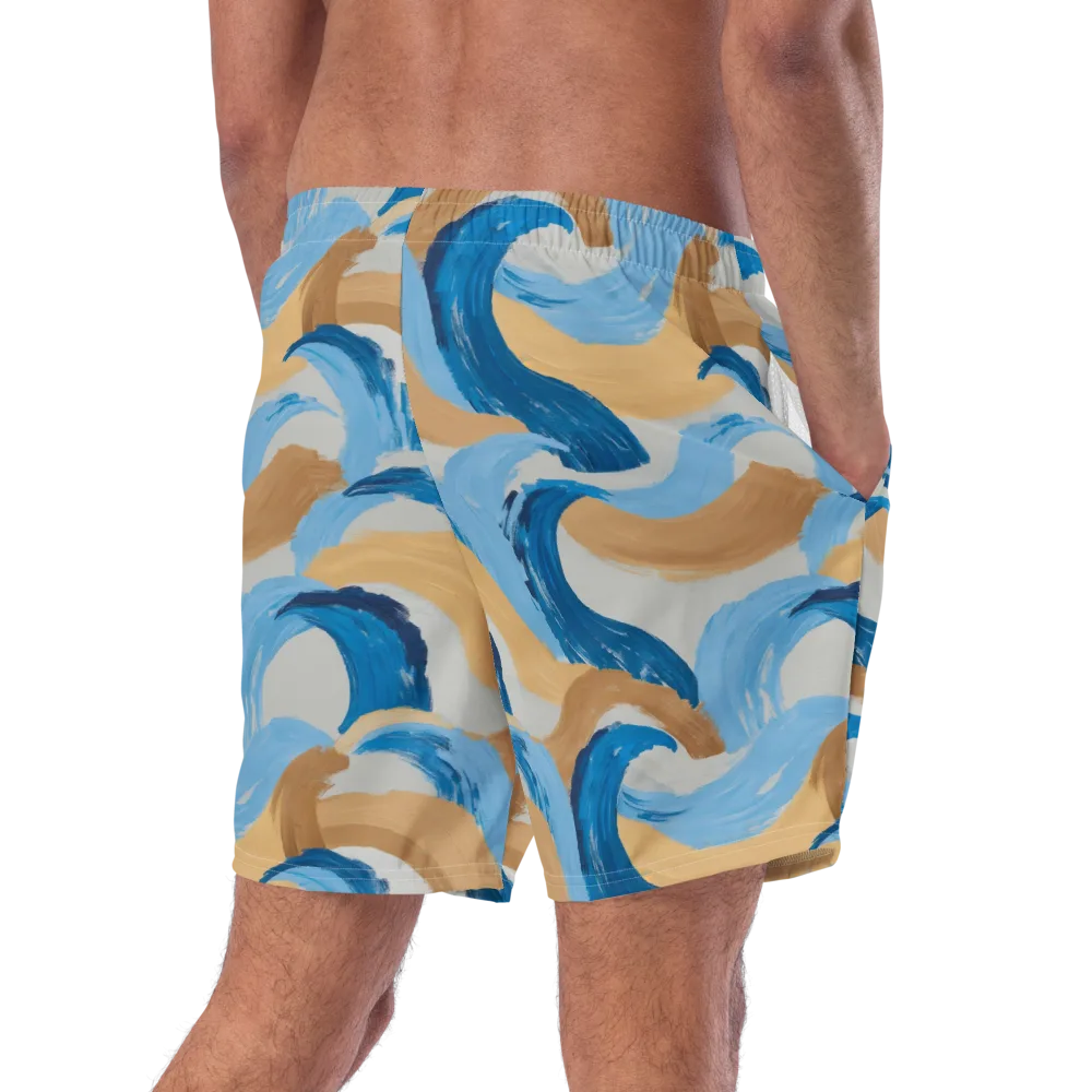 Ochre Swell on Swim Trunks — Right Back
