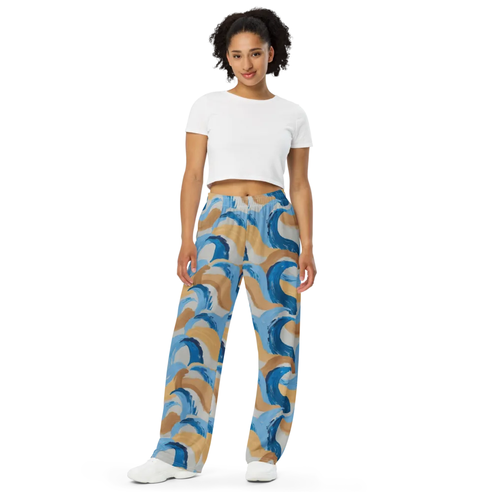 Ochre Swell on Wide-Leg Pants — Front