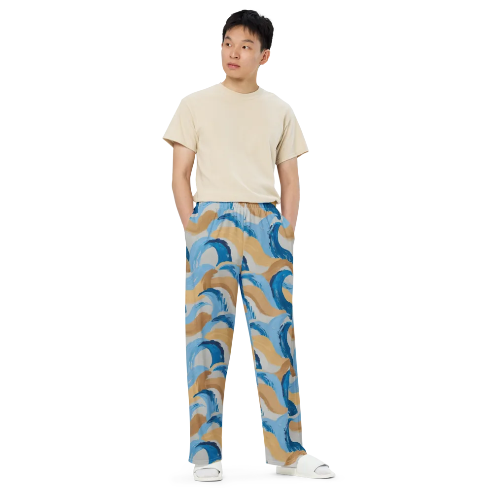 Ochre Swell on Wide-Leg Pants — Front