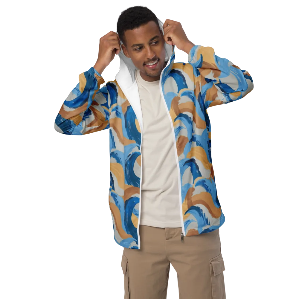 Ochre Swell on Men's Windbreaker — Front