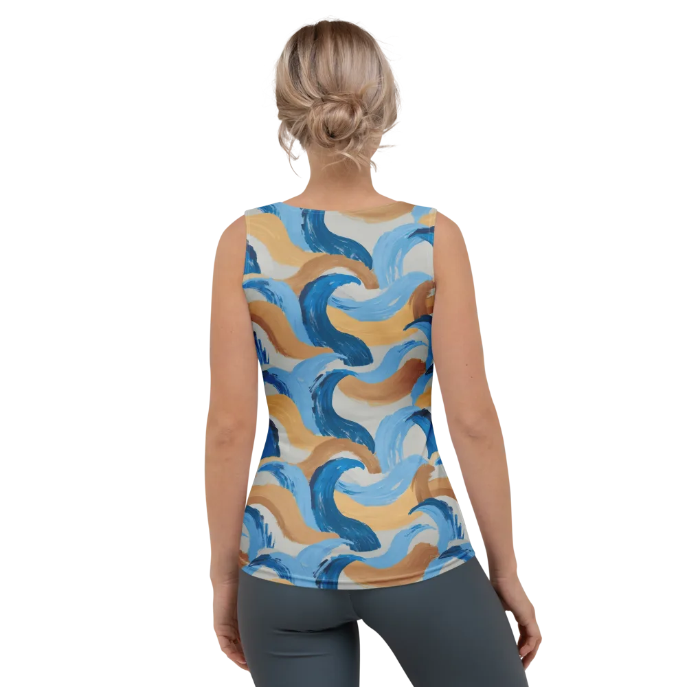Ochre Swell on Women's Tank Top — Back