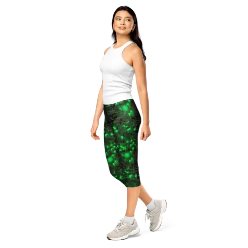 Neon Motherboard on a Capri Leggings