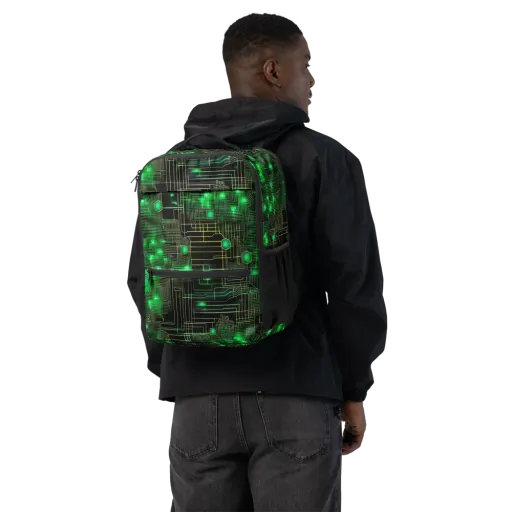 Neon Motherboard on a Utility Backpack