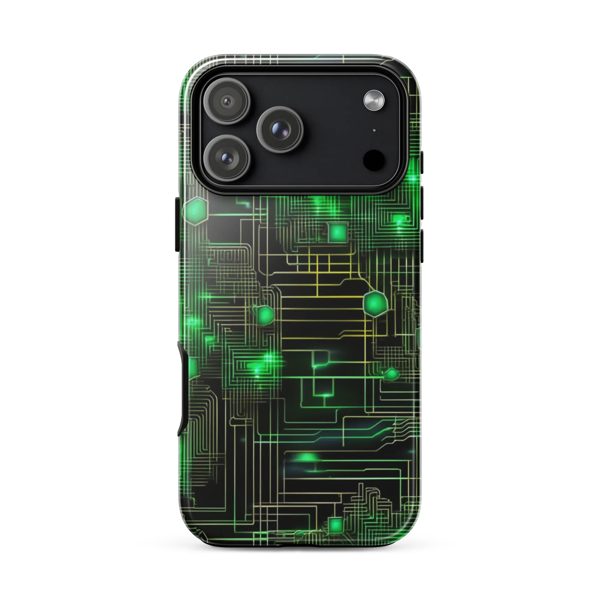 Neon Motherboard on Tough Case for iPhone® — Front