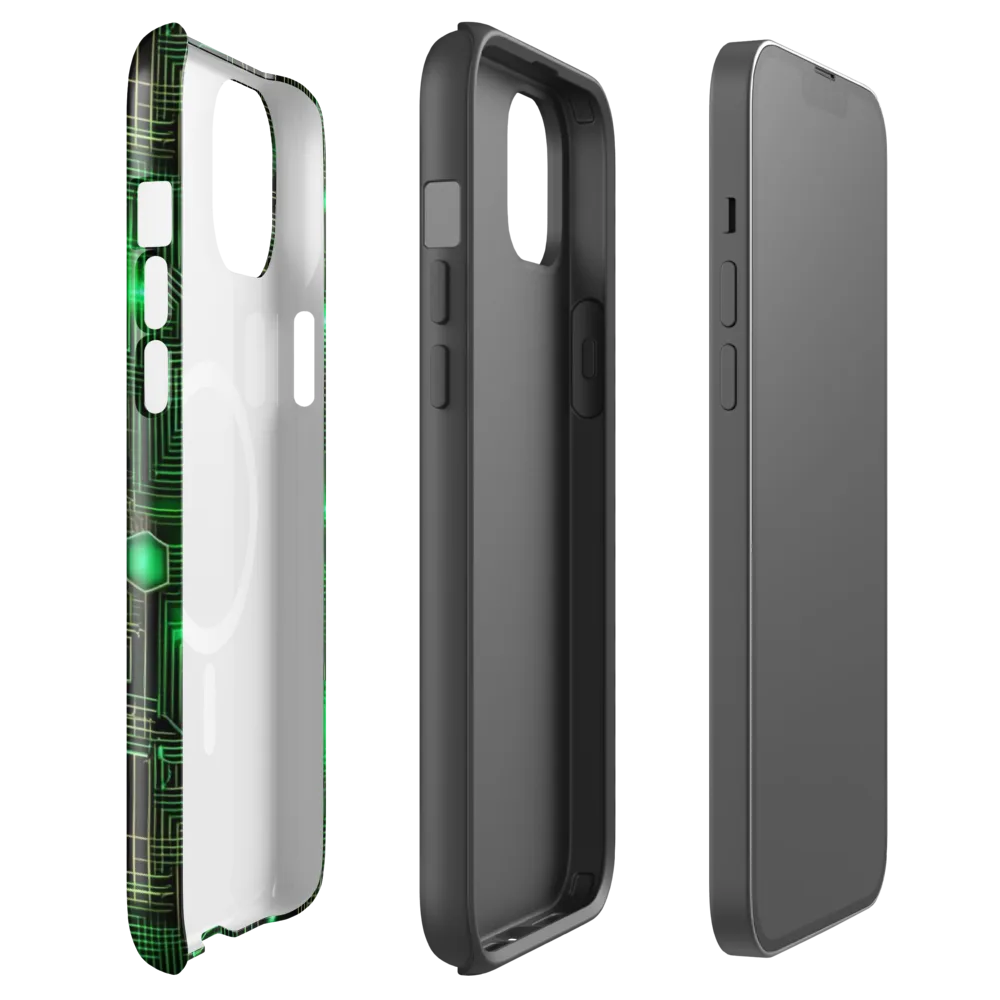 Neon Motherboard on MagSafe Tough Case for iPhone® — Front