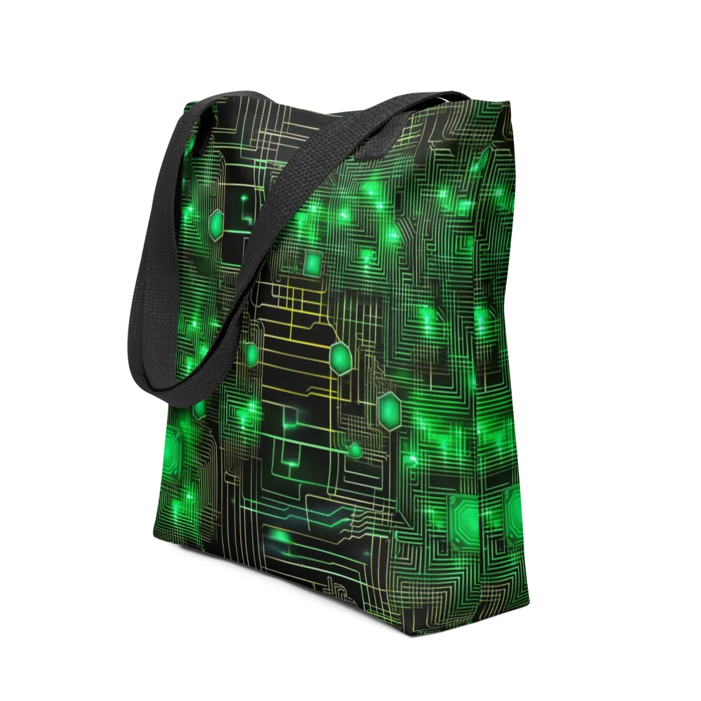Neon Motherboard on Tote Bag — Front