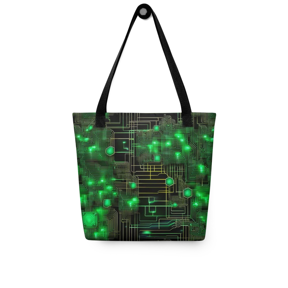 Neon Motherboard on Tote Bag — Front