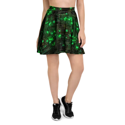 Neon Motherboard on a Skater Skirt