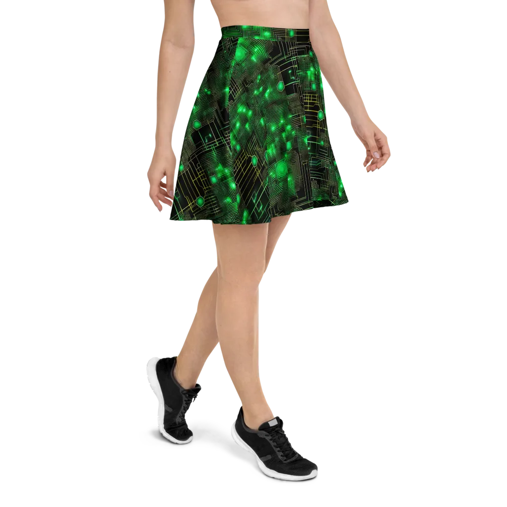 Neon Motherboard on Skater Skirt — Right