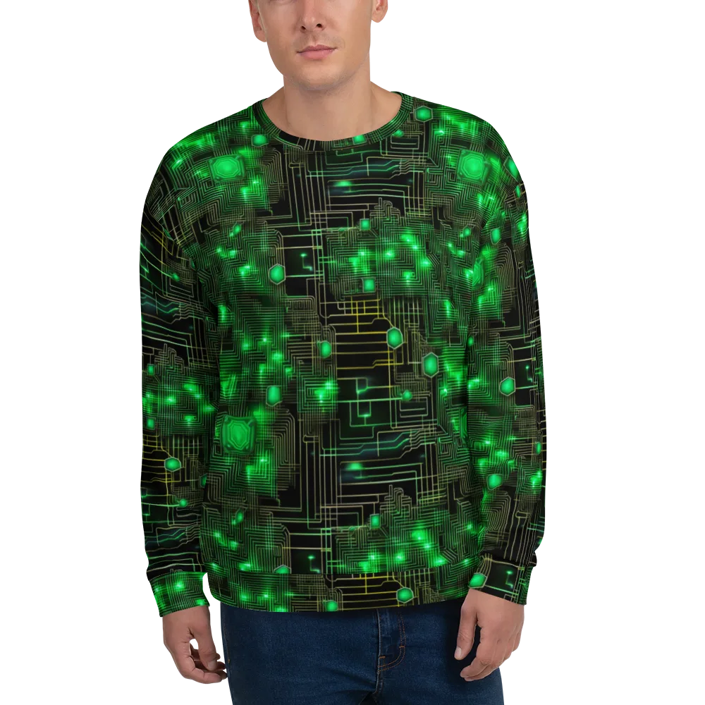 Neon Motherboard on Sweatshirt — Front