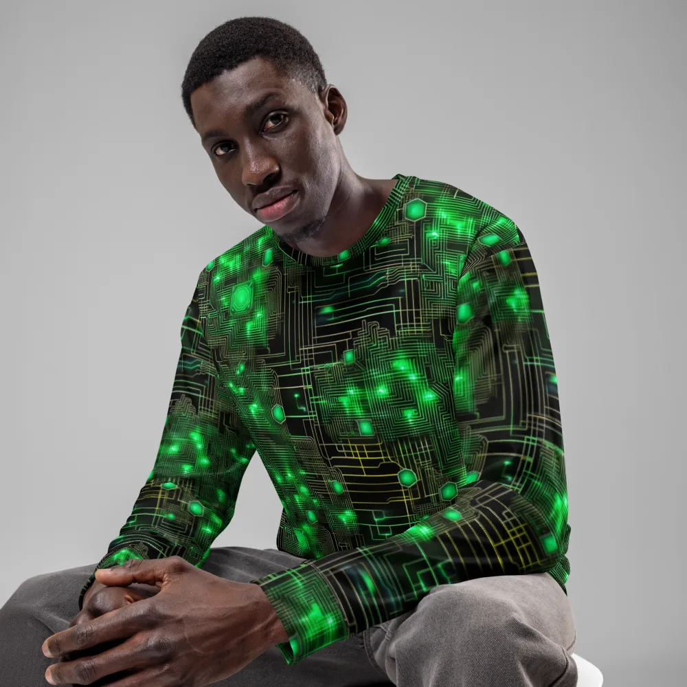 Neon Motherboard on Sweatshirt — Front