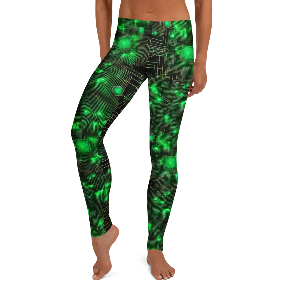 Neon Motherboard on Leggings — Front