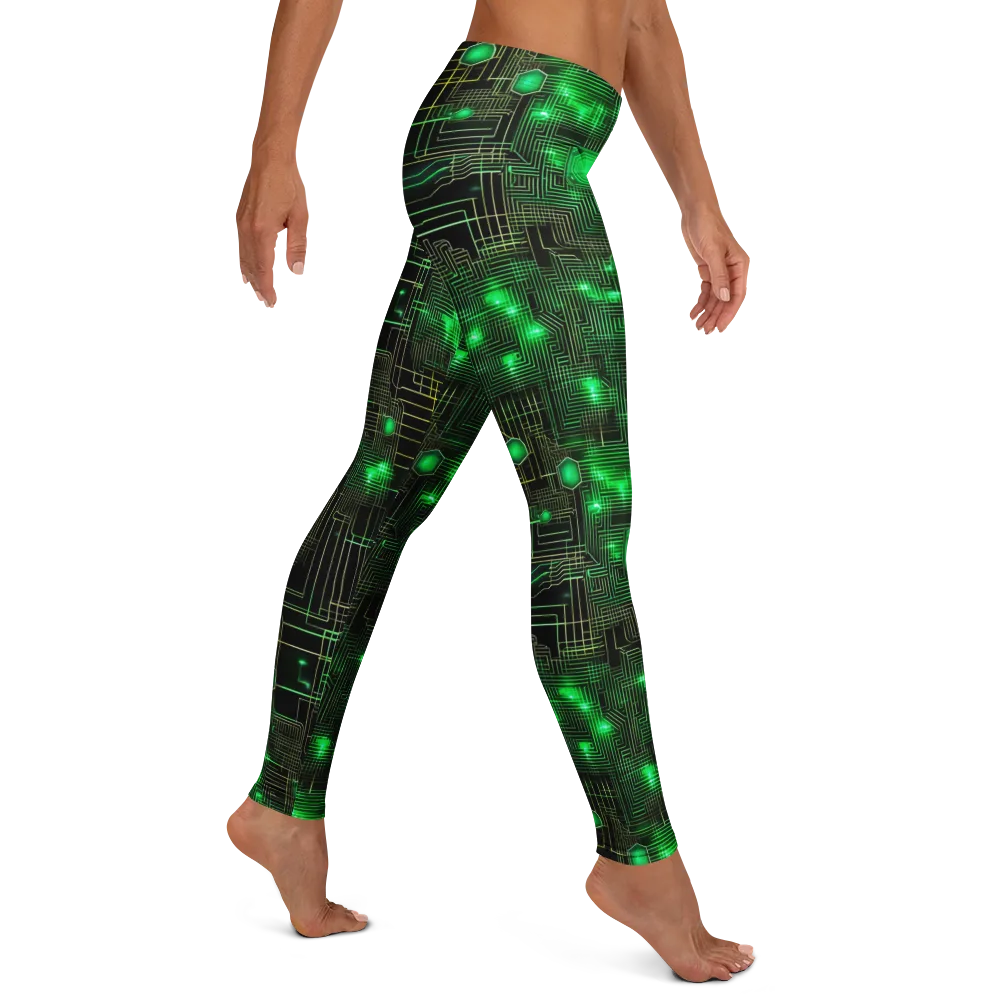 Neon Motherboard on Leggings — Right