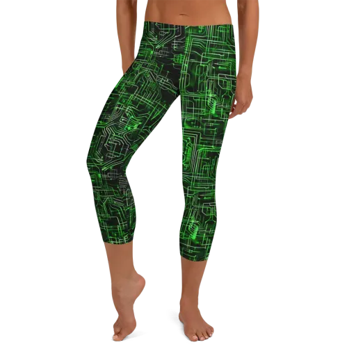 Green Voltage on a Capri Leggings