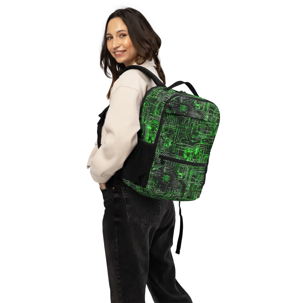 Green Voltage on Utility Backpack — Back