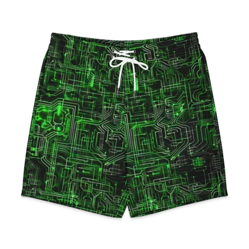 Green Voltage on a Men's Board Shorts