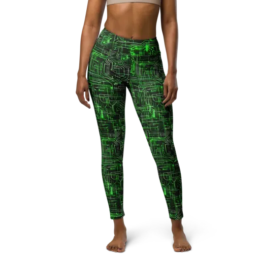 Green Voltage on a Yoga Leggings