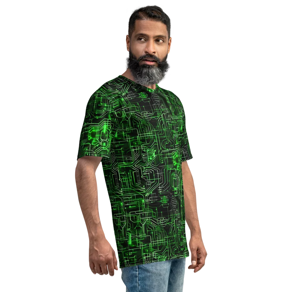 Green Voltage on Men's Crew Neck T-Shirt — Right