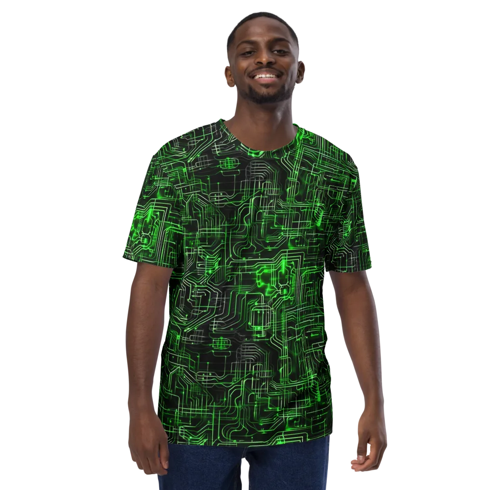 Green Voltage on Men's Crew Neck T-Shirt — Front