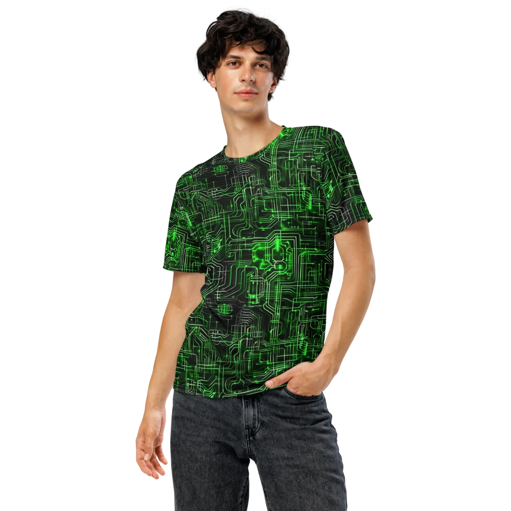 Green Voltage on Men's Crew Neck T-Shirt — Front