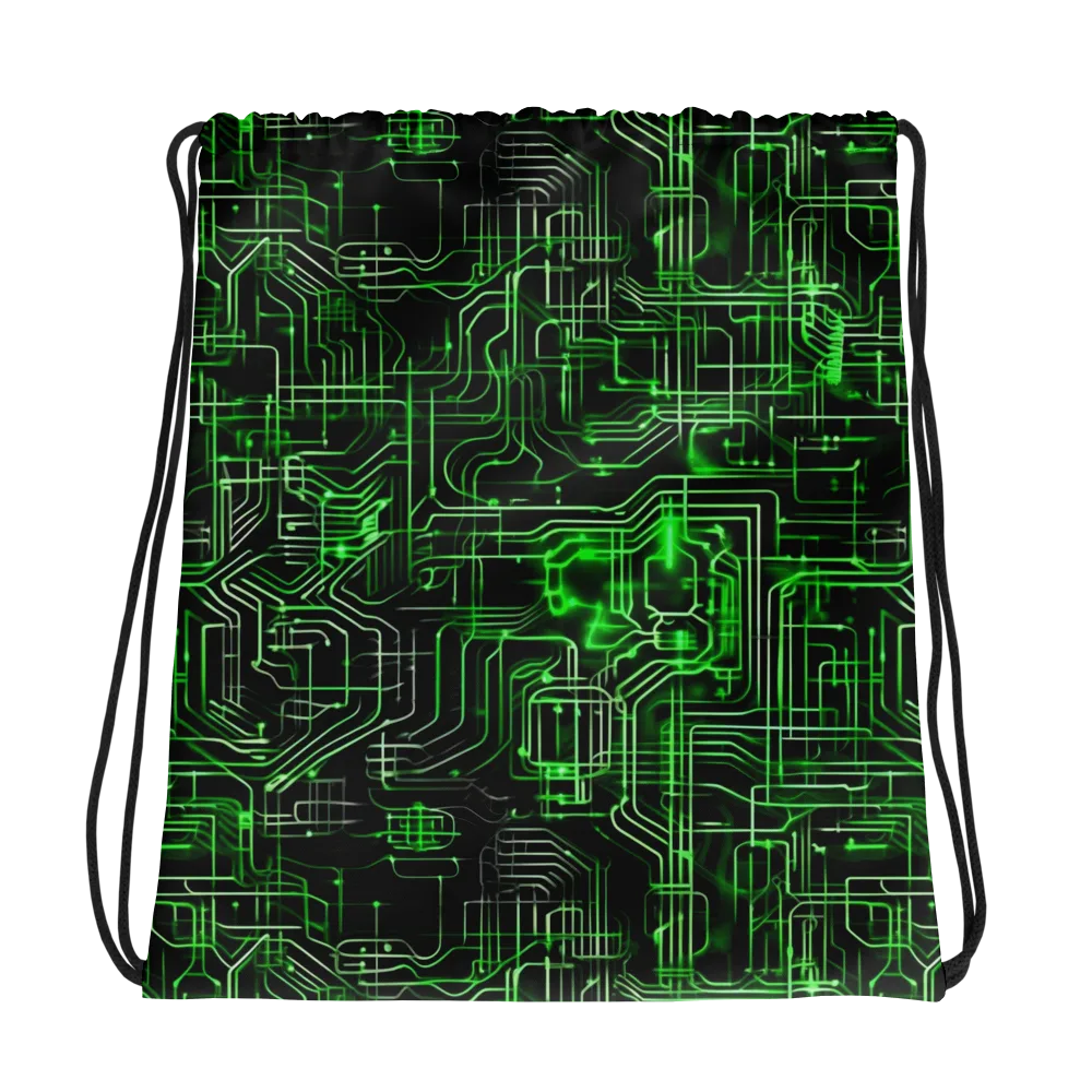 Green Voltage on Drawstring Bag — Photo