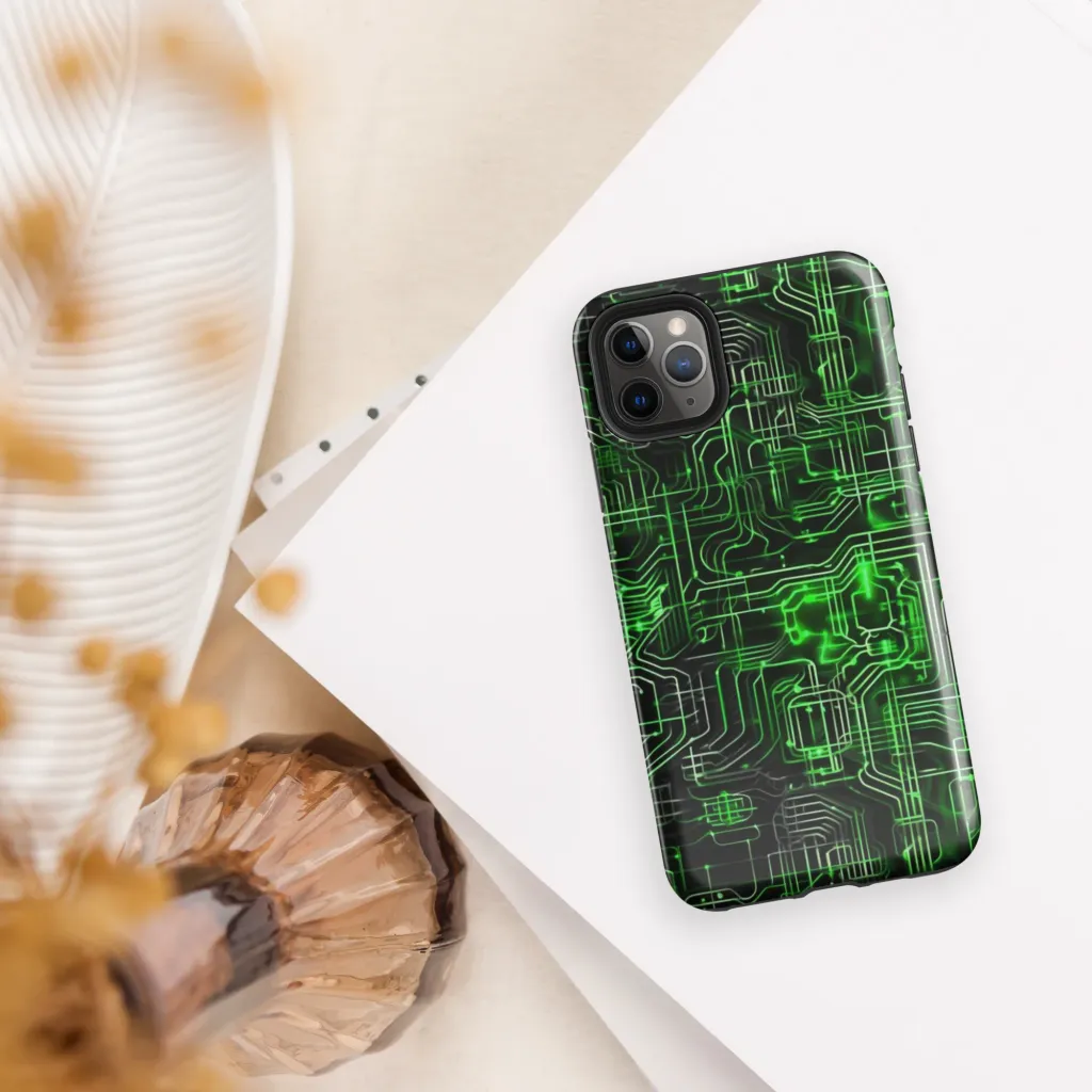 Green Voltage on Tough Case for iPhone® — Front