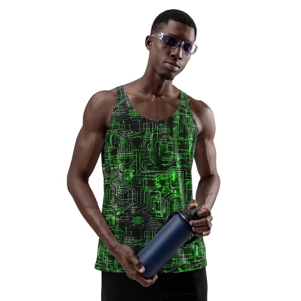Green Voltage on Men's Tank Top — Front
