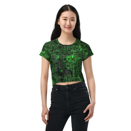 Green Voltage on a Crop Tee