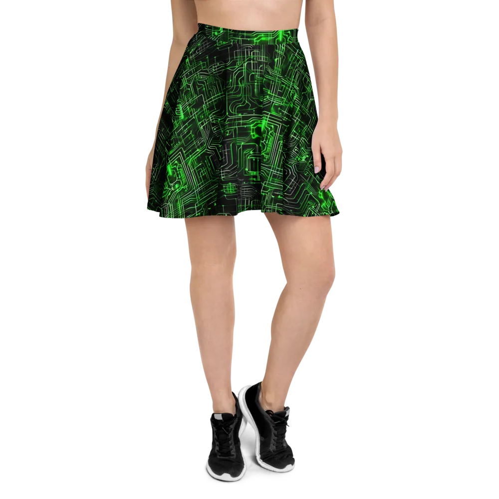 Green Voltage on Skater Skirt — Front
