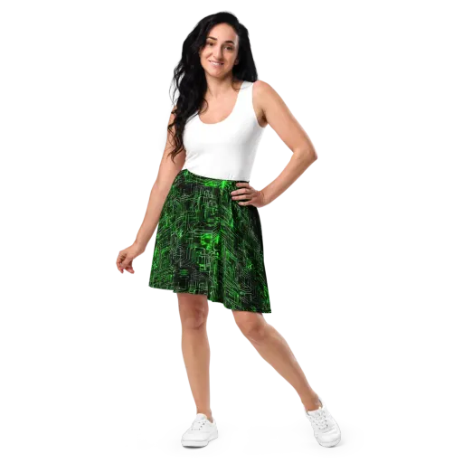 Green Voltage on a Skater Skirt