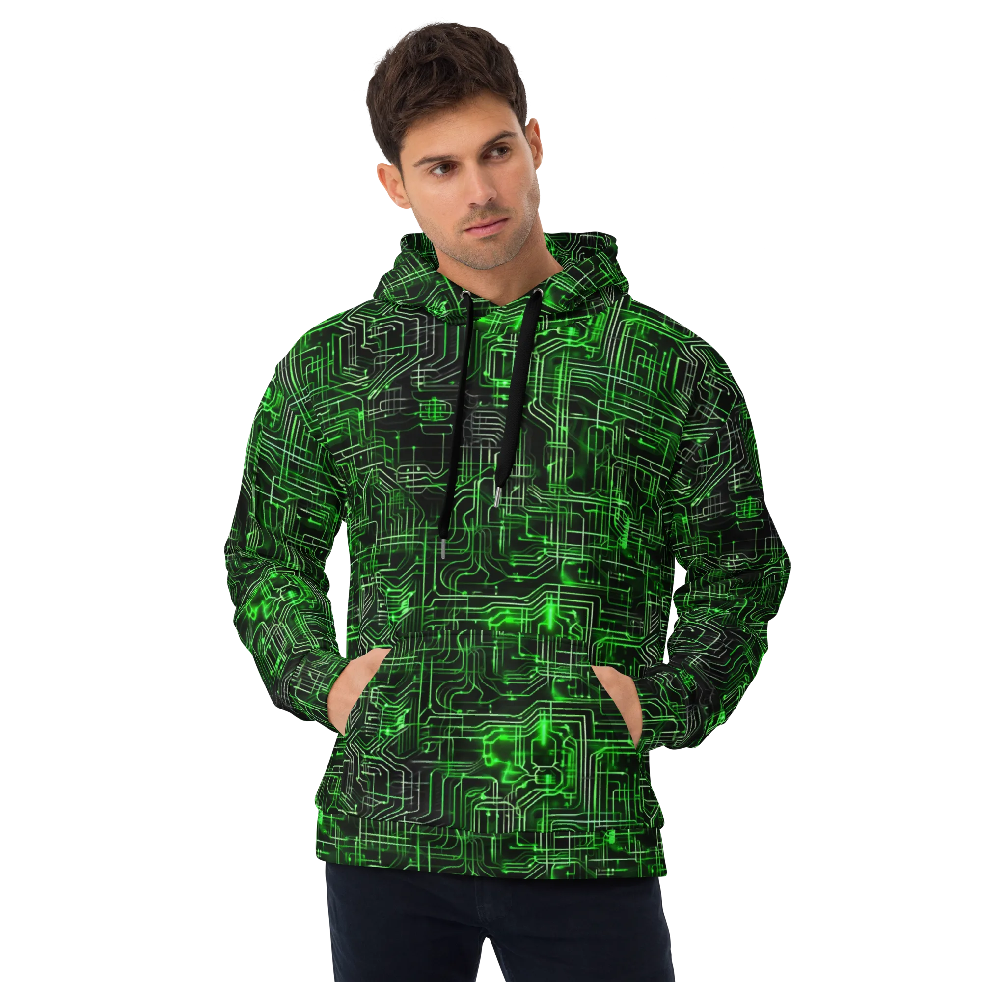 Green Voltage on Hoodie — Front