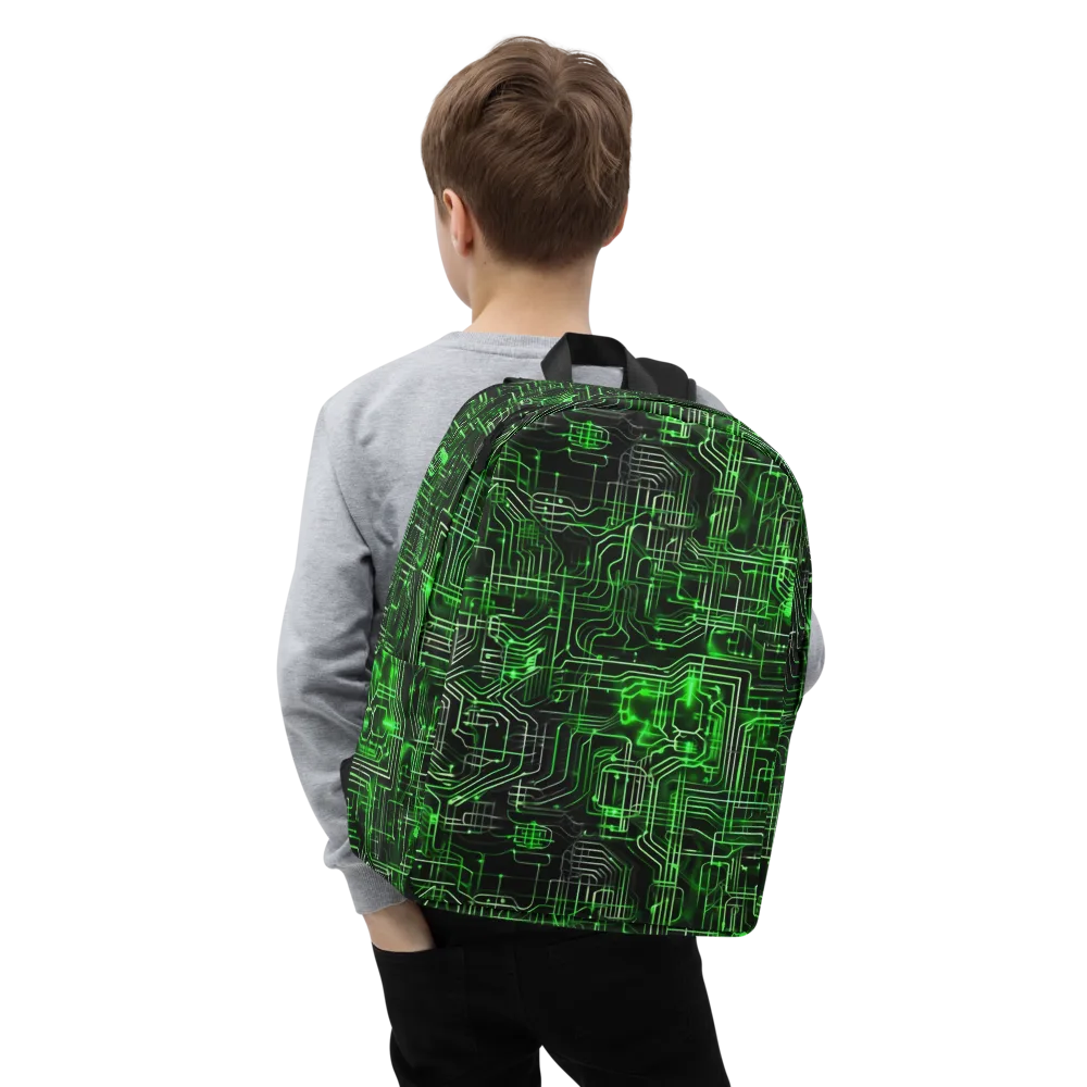 Green Voltage on Minimalist Backpack — Zoomed-in