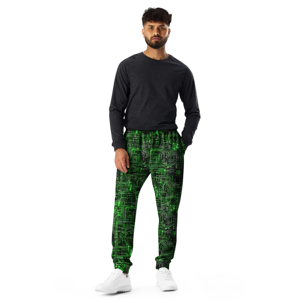 Green Voltage on Men's Joggers — Front